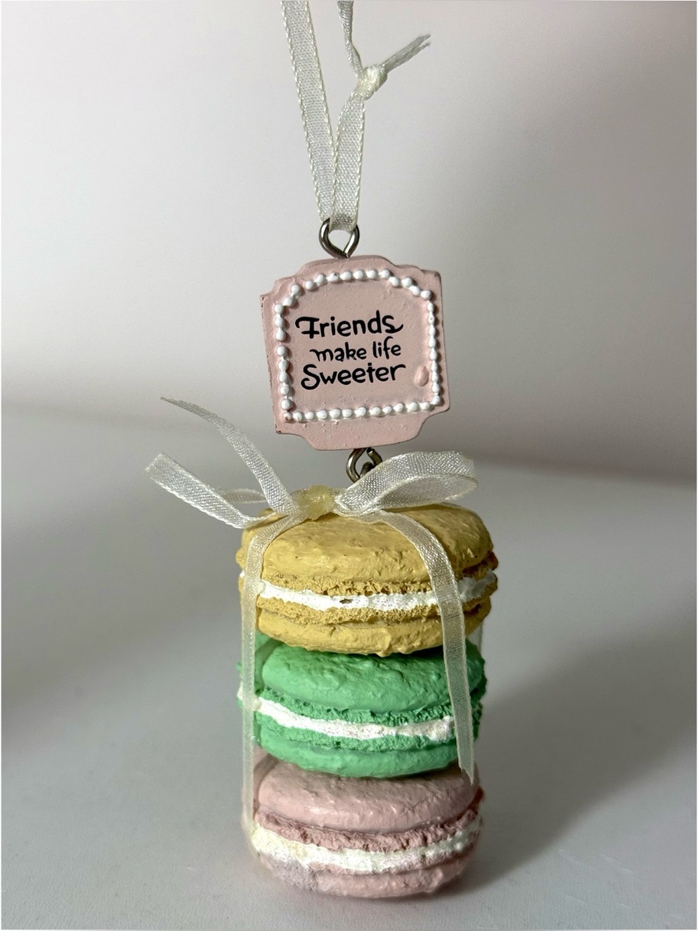 Hallmark Macaron Stack Ornament Friends Make Life Sweeter Charm New No Tag